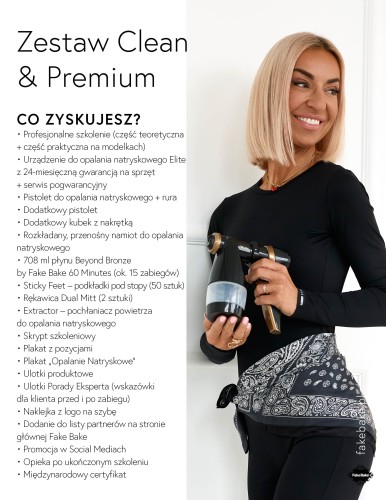 CLEAN & PREMIUM ELITE TAN SYSTEM - Zestaw do opalania natryskowego polecany przez Martę Gąską + pochłaniacz EXTRACTOR + Profesjonalne szkolenie_1.jpg